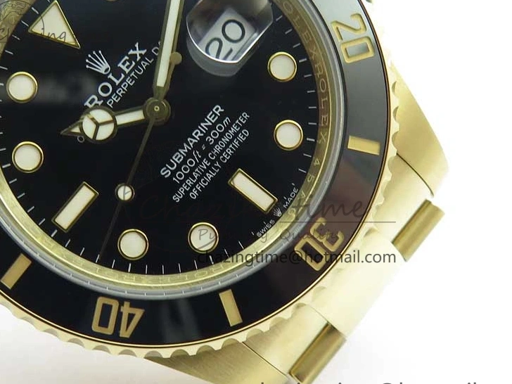 MiroTime 0113 Submariner 41mm 126613 LN YG BP Maker Best Edition Black Dial on YG Bracelet OnTrend 2573